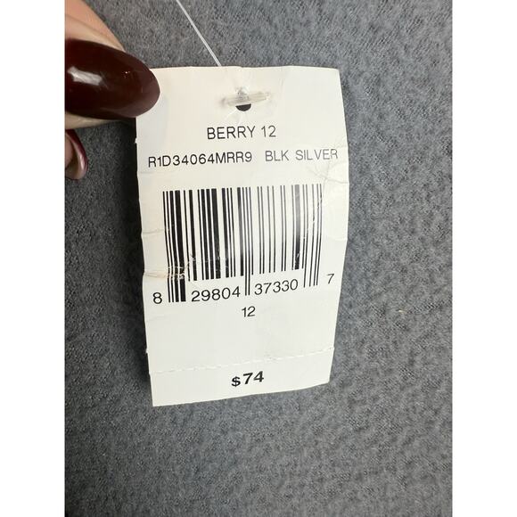 Rabbit Rabbit Rabbit Black Silver Metallic Lace Dress Size 12 Party Formal Fairy - Picture 3 of 7